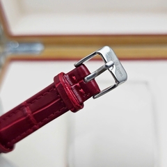 Đồng Hồ Nữ Royal Quartz 4670 Da Đỏ Mặt Trắng