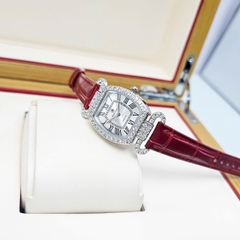 Đồng Hồ Nữ Royal Quartz 4670 Da Đỏ Mặt Trắng