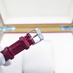 Đồng Hồ Nữ Royal Quartz 4670 Da Đỏ Mặt Trắng