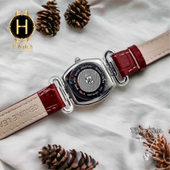 Đồng Hồ Nữ Royal Crown Quartz 4670 Da Đỏ Mặt Trắng