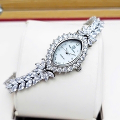 Đồng Hồ Nữ Royal Quartz 5588 Thép Trắng Diamond