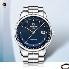 Đồng Hồ Nam Carnival Automatic 5668G-VT-X Dây Thép Mặt Xanh Lam.