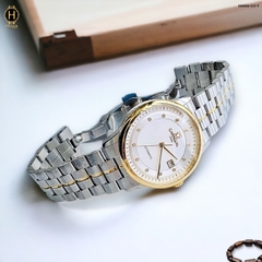 Đồng Hồ Nam Carnival Automatic 5668G-CV-T Dây Thép Demi Vàng Mặt Trắng Sapphire.