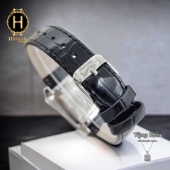 Đồng Hồ Nữ Royal Crown Quartz 6104M Dây Da Vỏ Trăng Mặt Trắng Viền Đá