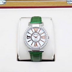 Đồng Hồ Nữ Royal Crown Quartz 6116 Dây Da Xanh lá