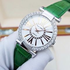 Đồng Hồ Nữ Royal Crown Quartz 6116 Dây Da Xanh lá
