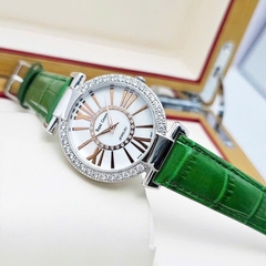 Đồng Hồ Nữ Royal Crown Quartz 6116 Dây Da Xanh lá