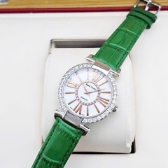Đồng Hồ Nữ Royal Crown Quartz 6116 Dây Da Xanh lá