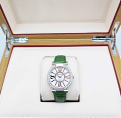 Đồng Hồ Nữ Royal Crown Quartz 6116 Dây Da Xanh lá