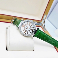 Đồng Hồ Nữ Royal Crown Quartz 6116 Dây Da Xanh lá