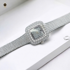 Đồng Hồ Nữ Royal Crown Quartz 6140 Thép Trắng