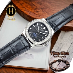 Đồng Hồ Nam I&W Carnival Automatic 735G5 Dây Da Vỏ Trắng Mặt Đen Sapphire