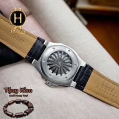 Đồng Hồ Nam I&W Carnival Automatic 735G5 Dây Da Vỏ Trắng Mặt Đen Sapphire