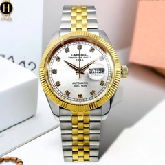 Đồng Hồ Nam Carnival Automatic 8131G-CV-T ( 8131G ) Dây Thép Demi Vàng Mặt Trắng