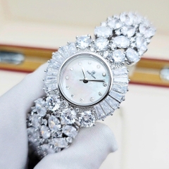 Đồng Hồ Nữ Royal Crown Quartz 8396 Thép Trắng