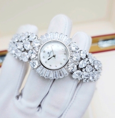 Đồng Hồ Nữ Royal Crown Quartz 8396 Thép Trắng
