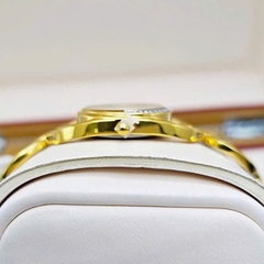 Đồng Hồ Nữ Sunrise Quartz 9014AA Thép Vàng Tím