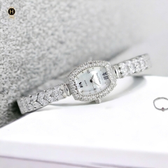 Đồng Hồ Nữ Royal Crown Quartz 9232 Thép Trắng