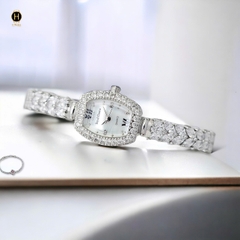 Đồng Hồ Nữ Royal Crown Quartz 9232 Thép Trắng