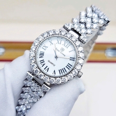 Đồng Hồ Nữ Royal Crown Quartz 9256 Thép Trắng