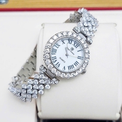 Đồng Hồ Nữ Royal Crown Quartz 9256 Thép Trắng