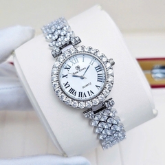 Đồng Hồ Nữ Royal Crown Quartz 9256 Thép Trắng