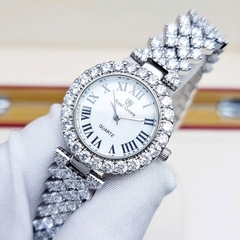 Đồng Hồ Nữ Royal Crown Quartz 9256 Thép Trắng
