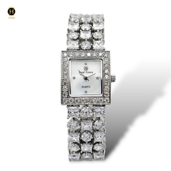 Đồng Hồ Nữ Royal Crown Quartz 9265 Thép Trắng