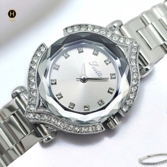 Đồng Hồ Nữ Scottie Quartz 9549 Thép Trắng Mặt Trắng
