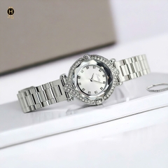 Đồng Hồ Nữ Scottie Quartz 9549 Thép Trắng Mặt Trắng