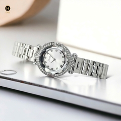 Đồng Hồ Nữ Scottie Quartz 9549 Thép Trắng Mặt Trắng