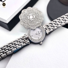 Đồng Hồ Nữ Scottie Quartz 9559B Thép Trắng Mặt Trắng