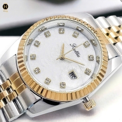 Đồng Hồ Nữ Scottie Quartz 9570 Thép Demi Gold Mặt Trắng