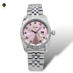 Đồng Hồ Nữ Scottie Quartz 9570 Thép Trắng Mặt Hồng