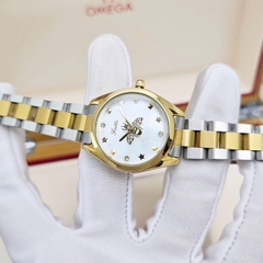 Đồng Hồ Nữ Scottie Quartz 9595 Thép Demi Vàng Mặt Trắng