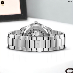 Đồng Hồ Nam Bulova Automatic Wilton 96A218 Dây Thép Mặt Xanh Lam.