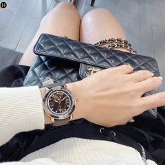 Đồng Hồ Nữ GV2 By Gevril Quartz Marsala Diamond 9855