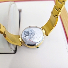 Đồng Hồ Nữ Sunrise Quartz 9991AA Dây Thép Vỏ Vàng Mặt Xanh