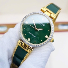Đồng Hồ Nữ Sunrise Quartz 9991AA Dây Thép Vỏ Vàng Mặt Xanh