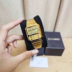Đồng Hồ Unisex Casio Quartz A100WEG-9ADF Dây Thép Vỏ Vàng Mặt Vàng