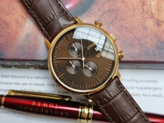 Đồng Hồ Nam Citizen Quartz Chronograph AN3612-09X Chronograph Dây Da Nâu Rose