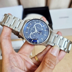 Đồng Hồ Nam Citizen Quartz Chronograp AN8190-51L Dây Sắt Mặt Xanh Dạ Quang