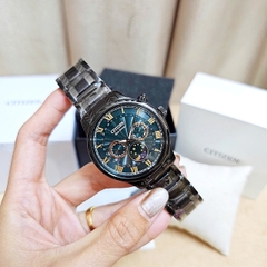 Đồng Hồ Nam Citizen Quartz Eco-drive MoonPhase Black Green AP1055-87X