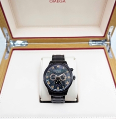 Đồng Hồ Nam Citizen Quartz Eco-drive MoonPhase Black Green AP1055-87X