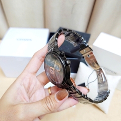 Đồng Hồ Nam Citizen Quartz Eco-drive MoonPhase Black Green AP1055-87X