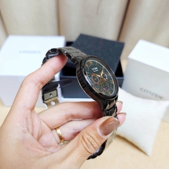 Đồng Hồ Nam Citizen Quartz Eco-drive MoonPhase Black Green AP1055-87X