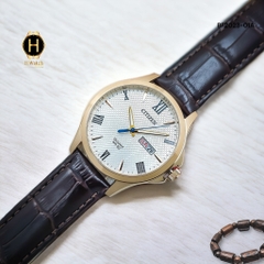 Đồng Hồ Nam Citizen BF2023-01A Quartz Dây Da Vỏ Rose Mặt Trắng Caro