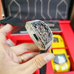 Đồng Hồ Nam Bonest Gatti Automatic Ghost Dragon Star Silver BG5605-A1 Full Diamond