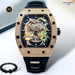 Đồng Hồ Nam Berlink Automatic BK5015-G06 Dây Casu Vỏ Vàng Hồng Đính Đá Limited Edition