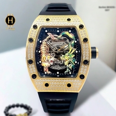 Đồng Hồ Nam Berlink Automatic BK5015-G07 Dây Casu Vỏ Vàng Hồng Đính Đá Limited Edition